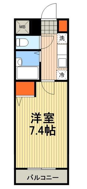 フォアグランデ(1K/1階)の間取り写真