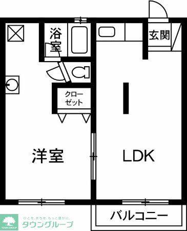 プレンティーライフA(1LDK/1階)の間取り写真