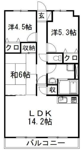 VENTO484(3LDK/3階)の間取り写真