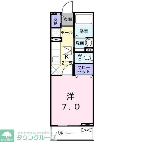 アクティフ(1K/2階)の間取り写真