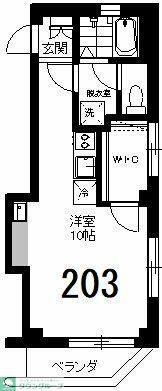 LA VERITE CHITOSEDAI(1K/2階)の間取り写真