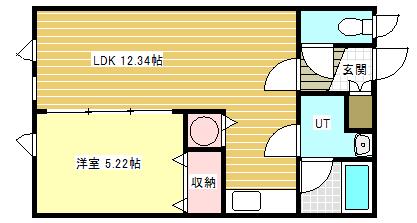 オルネ106A(1LDK/3階)の間取り写真