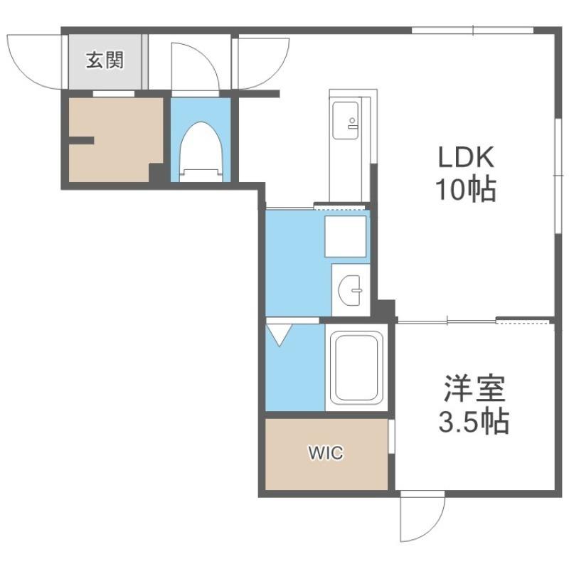DPレジデンス南円山(1LDK/4階)の間取り写真