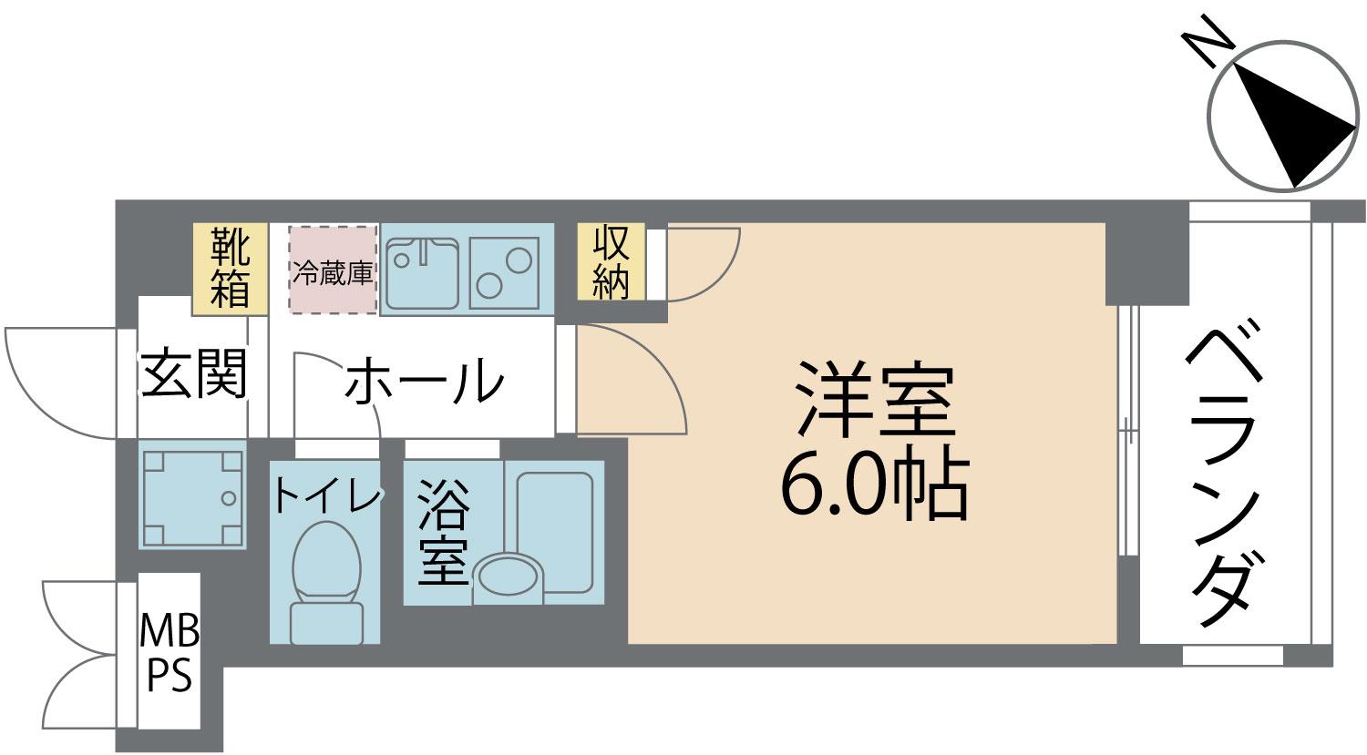CHENON SKII(1K/3階)の間取り写真