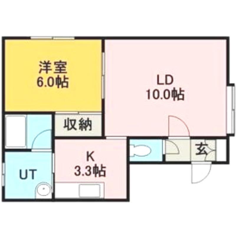 シャローム稲穂(1LDK/2階)の間取り写真