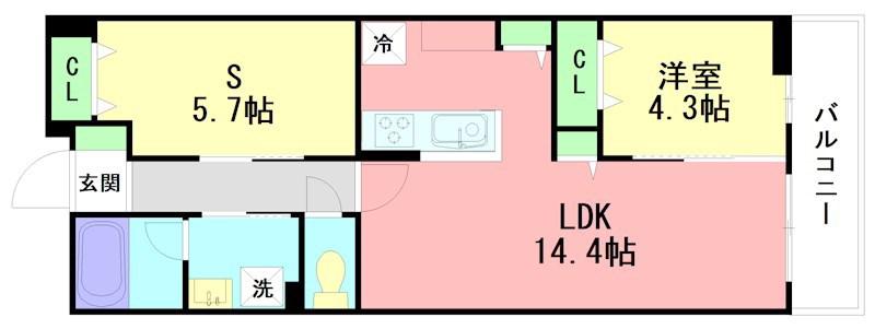 GRAND RESIDENCE UCHIYAMA IV(1SLDK/1階)の間取り写真