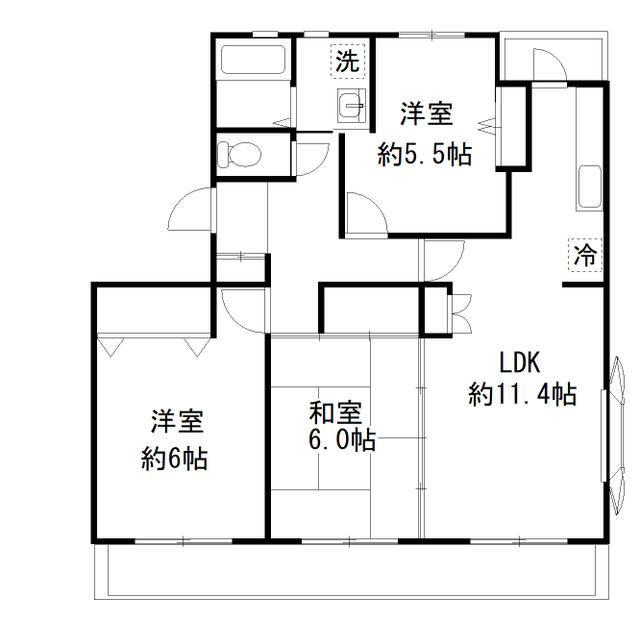 V-ROOM成城南(3LDK/1階)の間取り写真
