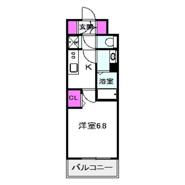 レシオス大阪城北詰(1K/3階)の間取り写真