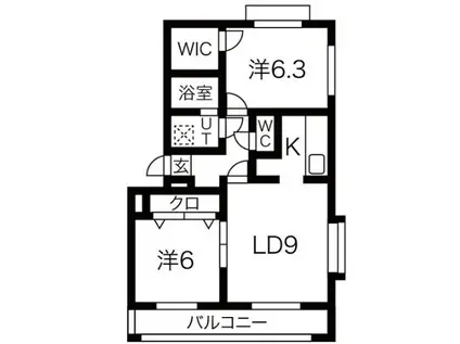 アルヴェアーレ大塚II(2LDK/2階)の間取り写真