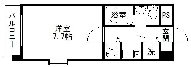 HONESTY高宮(1K/3階)の間取り写真