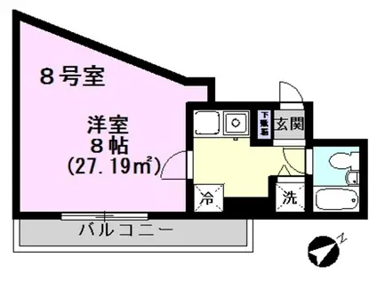 中央第10北松戸ビル(1K/5階)の間取り写真