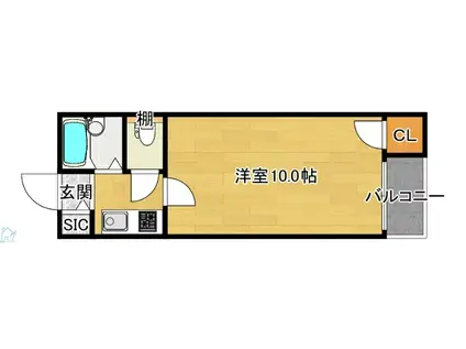 コートヴィエール新大阪(1K/2階)の間取り写真