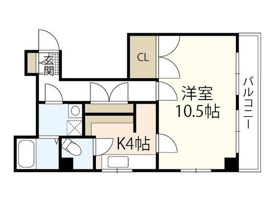 第2徳丸ビル(1K/4階)の間取り写真