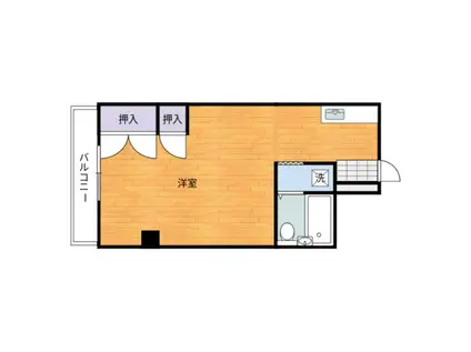 サニーハイツ(ワンルーム/3階)の間取り写真
