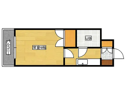 シャルム広本(1K/3階)の間取り写真