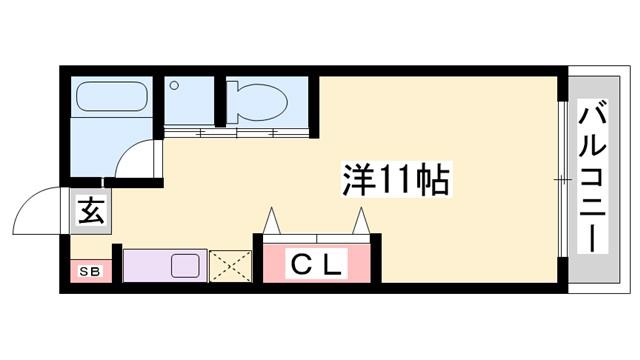 アーバンコート21(ワンルーム/2階)の間取り写真