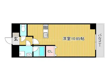 エンゼルプラザイーストI(1K/6階)の間取り写真