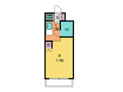 ウィンベルソロ本厚木第3(ワンルーム/1階)の間取り写真