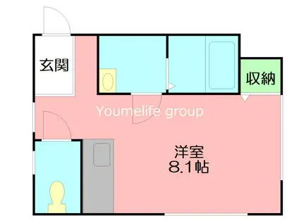 大嵩アパート(ワンルーム/2階)の間取り写真