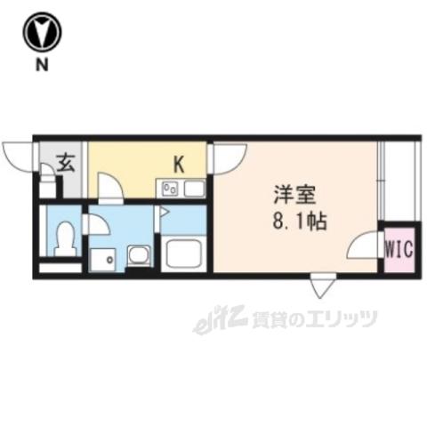 レオネクストグランヴィアⅤ(1K/1階)の間取り写真