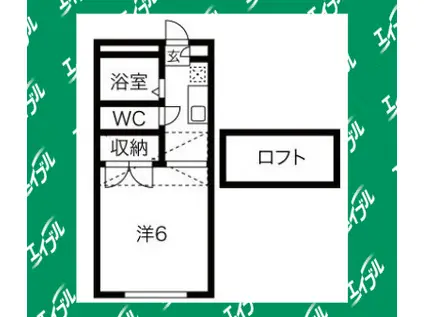 リバービレッジ(1K/1階)の間取り写真