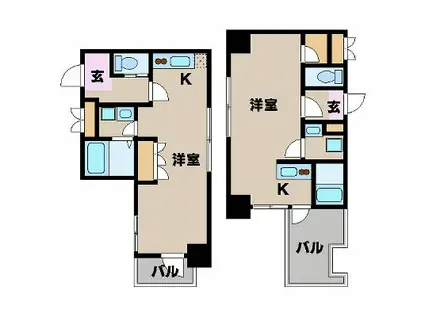 カスタリア大町(ワンルーム/11階)の間取り写真
