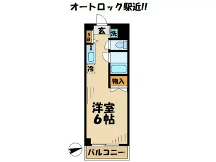 パドーレカミノ(1K/2階)の間取り写真