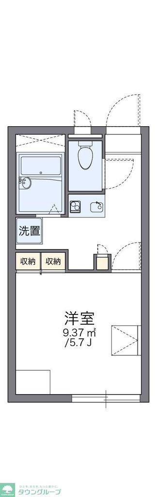レオパレス大岡(1K/1階)の間取り写真