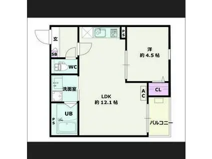 JACK AICHII(1LDK/3階)の間取り写真