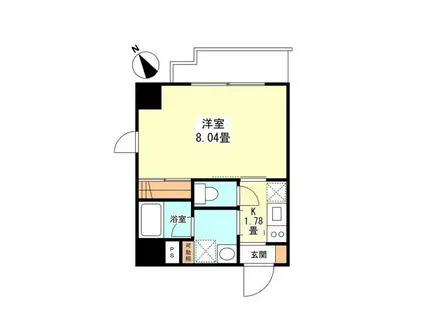 サンクレスト弐番館(1K/6階)の間取り写真