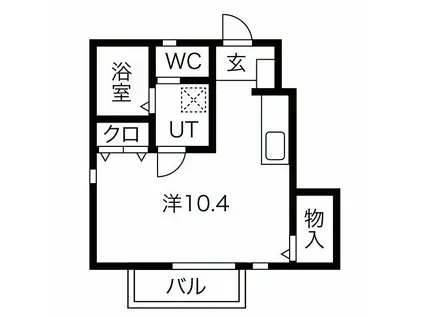 レジデンス向中野(ワンルーム/1階)の間取り写真
