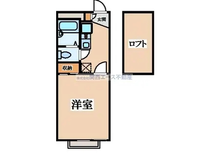 レオパレスノ-スヒル(1K/2階)の間取り写真