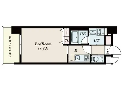 フレンシアノイエ難波南(1K/7階)の間取り写真