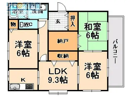 グランシードM(3LDK/1階)の間取り写真
