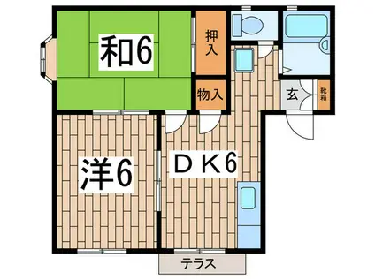 サンコーポ(2DK/1階)の間取り写真