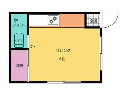 ハウエリサ(ワンルーム/2階)の間取り写真