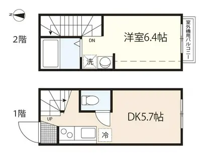 イリス本浦(1DK/1階)の間取り写真