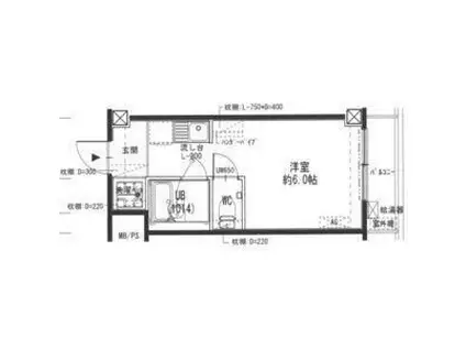 SENSE松原 田口ハイツ(1K/3階)の間取り写真