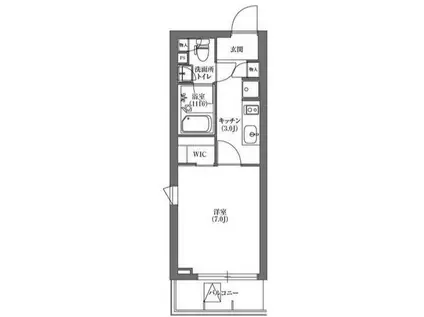 プライムフォレシタ(1K/3階)の間取り写真