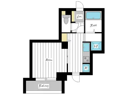 ネオマイム川崎本町(1K/10階)の間取り写真