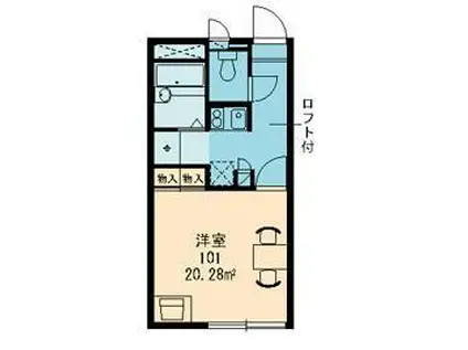 レオパレスプリーマ(1K/2階)の間取り写真