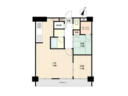 桜ヶ丘ハイツ(2LDK/2階)の間取り写真