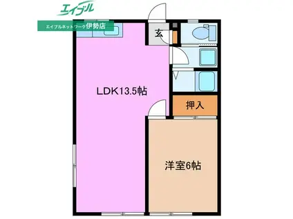 リーシング志摩(1LDK/1階)の間取り写真