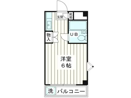 ドエル富士見(ワンルーム/2階)の間取り写真