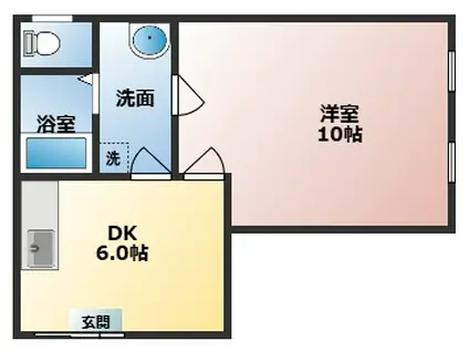 MS天理(1DK/1階)の間取り写真