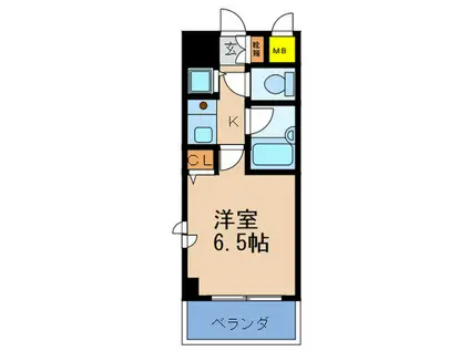 エスリード梅田新道(1K/6階)の間取り写真