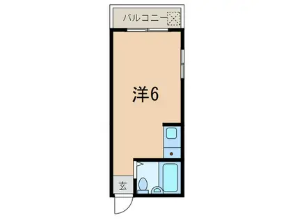 シャトーすずらんII(ワンルーム/4階)の間取り写真