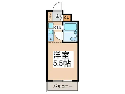 TOP長津田NO.2(1K/5階)の間取り写真