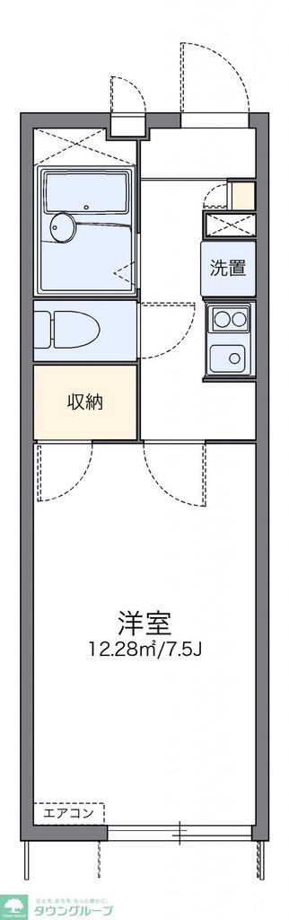 レオパレスNEXT DOOR(1K/1階)の間取り写真