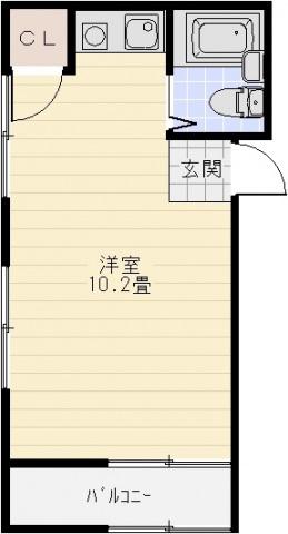 ハイツエイト(ワンルーム/3階)の間取り写真